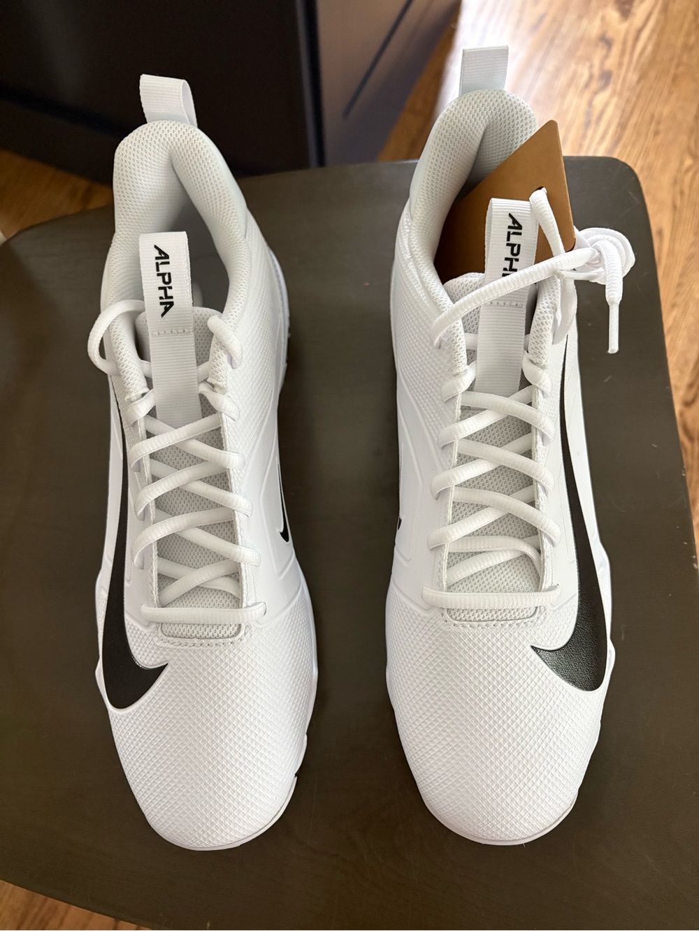 Nike Men’s White Athletic Shoes with Black Swoosh